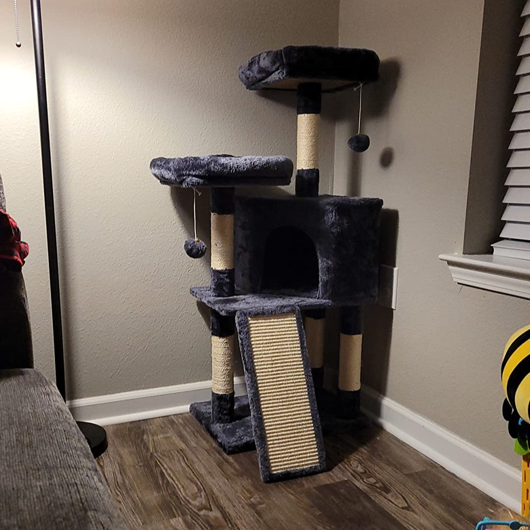 Cat Tower, Cat Tree for Indoor Cats, 45.3-Inch Cat Condo with Scratching Post