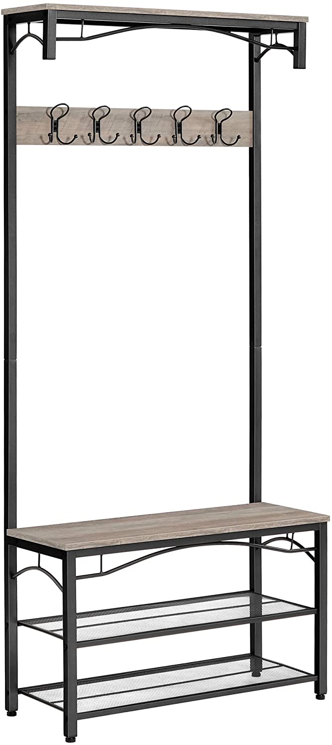 Coat Shoe Rack | Hall Tree Entryway Storage Shelf