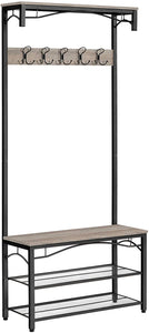 Coat Shoe Rack | Hall Tree Entryway Storage Shelf