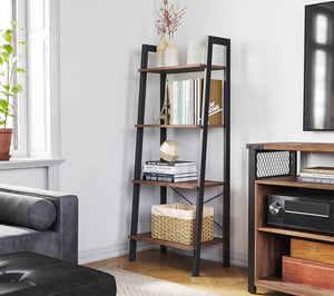 4-Tier Bookshelf & Storage Rack Shelves - HWLEXTRA