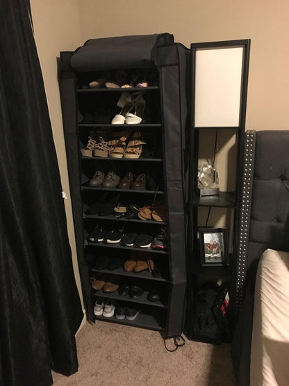 10-Tier Shoe Rack, 34.6 x 11 x 63 Inches, Holds up to 50 Pairs