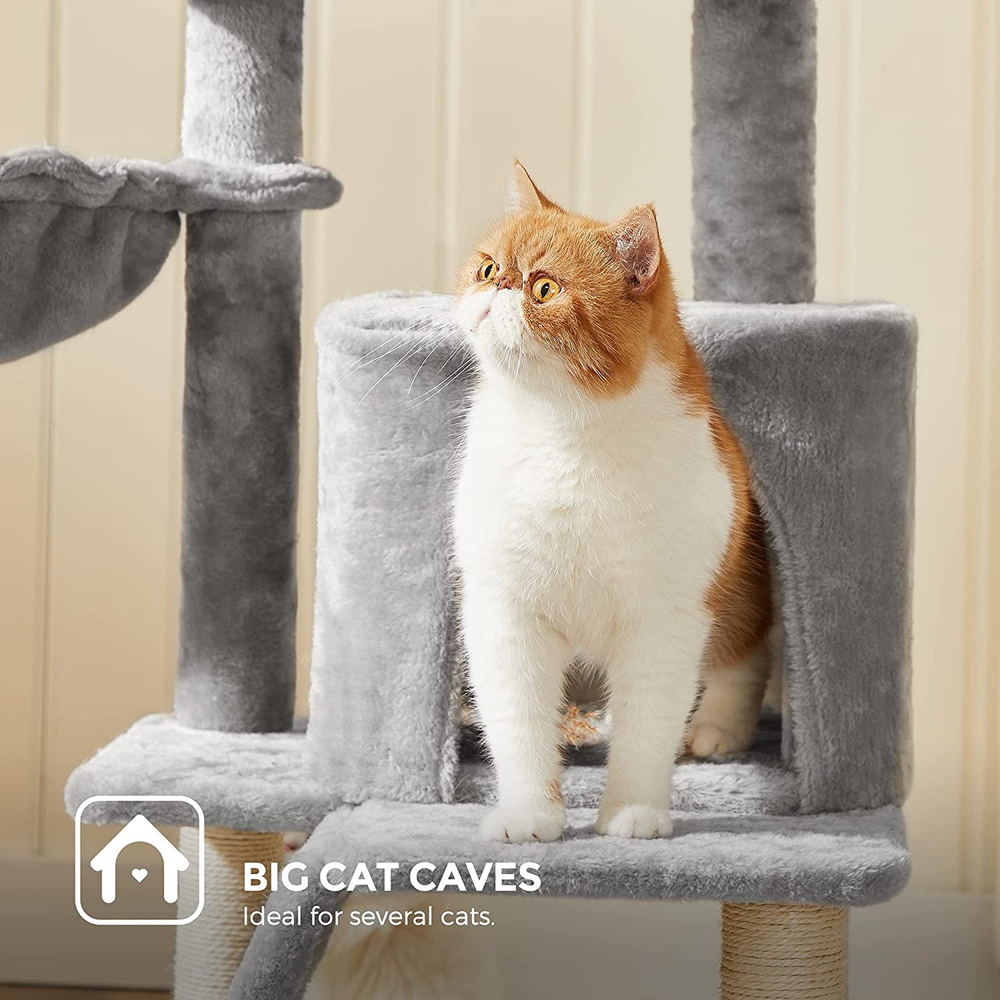 VERE Cat Tree with Sisal-Covered Scratching Posts - HWLEXTRA
