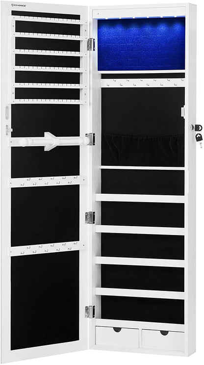 White Hanging Jewelry Armoire - HWLEXTRA