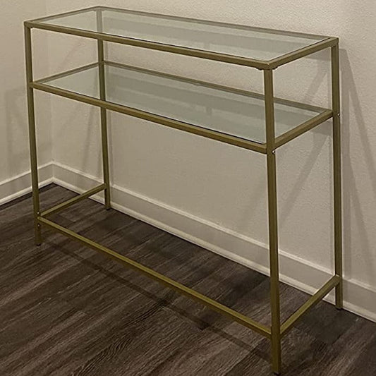 Tempered Glass Table | Console Table | Modern Sofa or Entryway Table - HWLEXTRA 