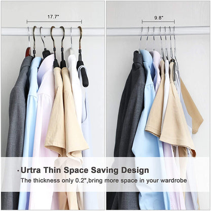 50 Pack Coat Hangers, Premium Quality Plastic Suits Hangers, Heavy Duty, S-Shaped Opening