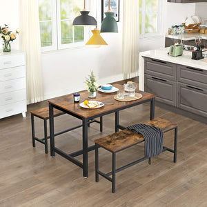 MARLEY Dining Table and Bench Set - HWLEXTRA