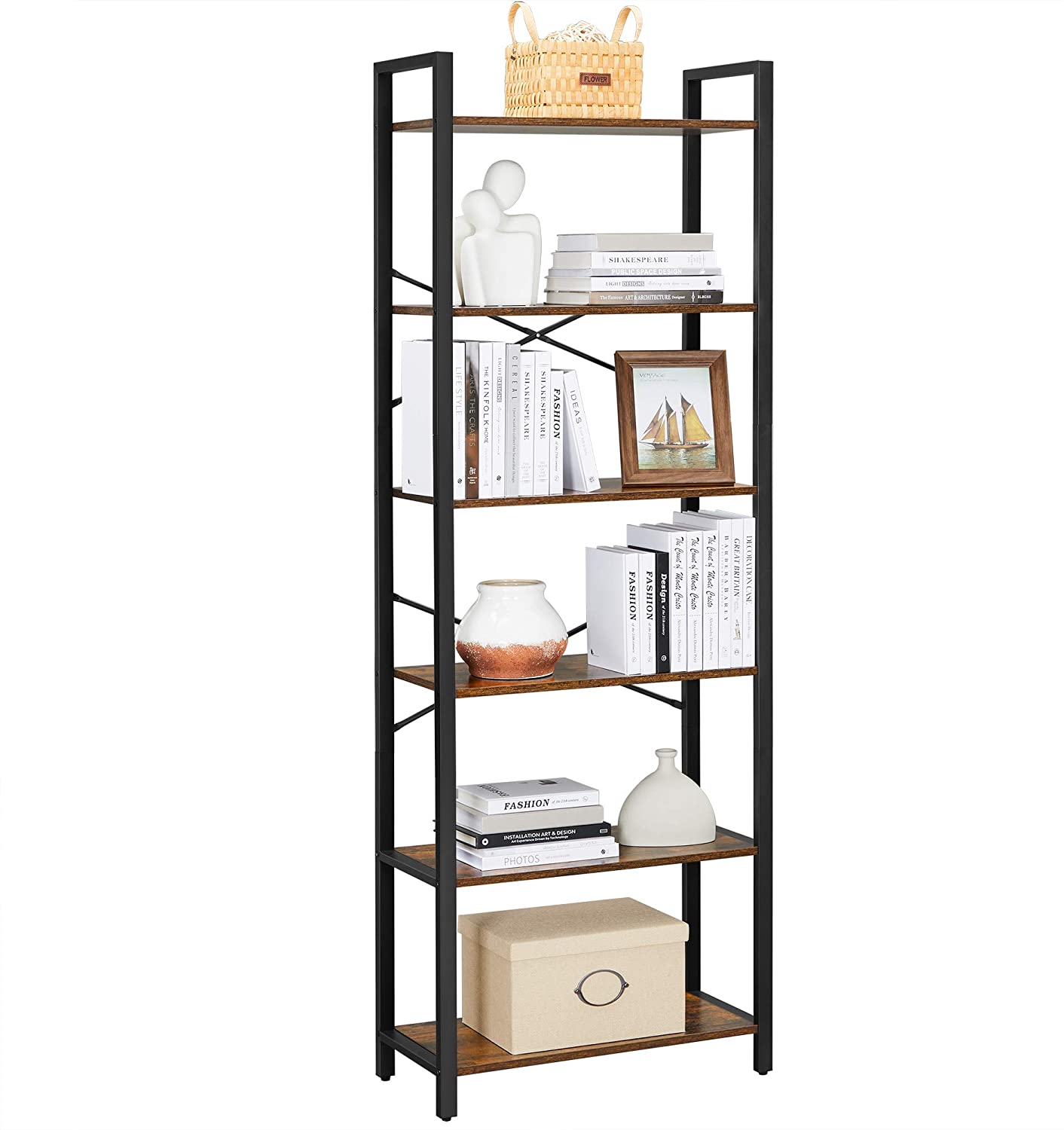 6-Tier Bookshelf & Storage Rack - HWLEXTRA