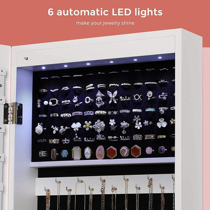 White Hanging Jewelry Armoire - HWLEXTRA