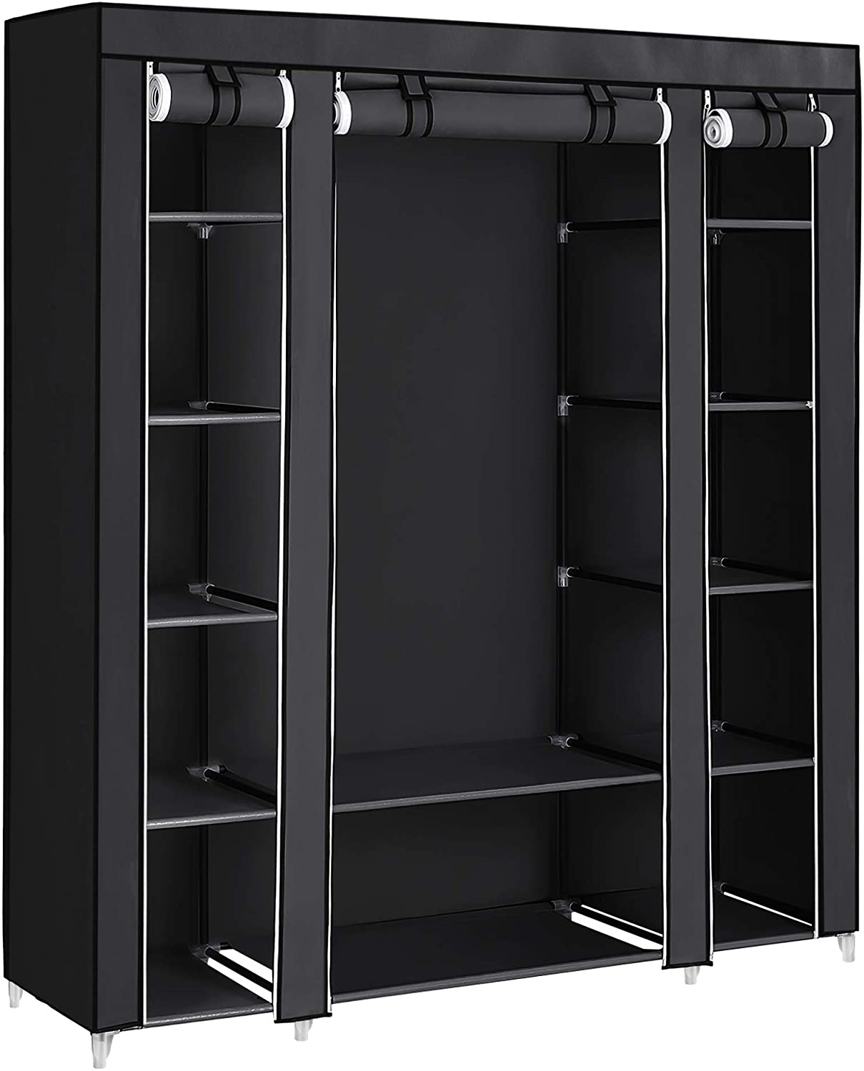 Black Portable Clothes Closet - HWLEXTRA