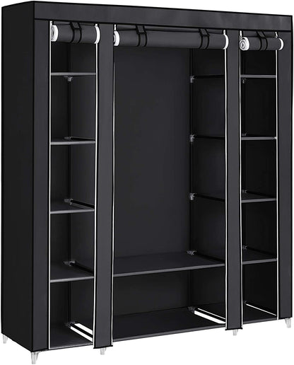 Black Portable Clothes Closet - HWLEXTRA
