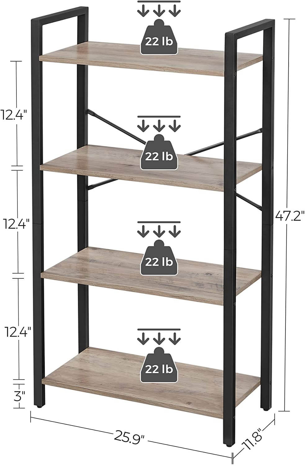 4-Tier Standing Unit Shelf - HWLEXTRA