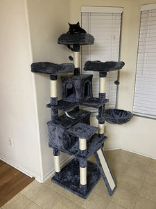 Cat Tree, Large Cat Tower, Cat Condo with Scratching Posts