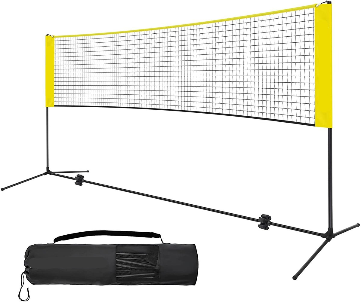 Badminton Net Set, Portable Sports Set for Badminton, Tennis, Kids Volleyball, Pickleball - HWLEXTRA 