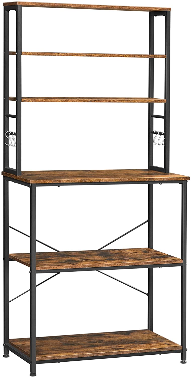6-Tier Baker's Rack with Hutch - HWLEXTRA