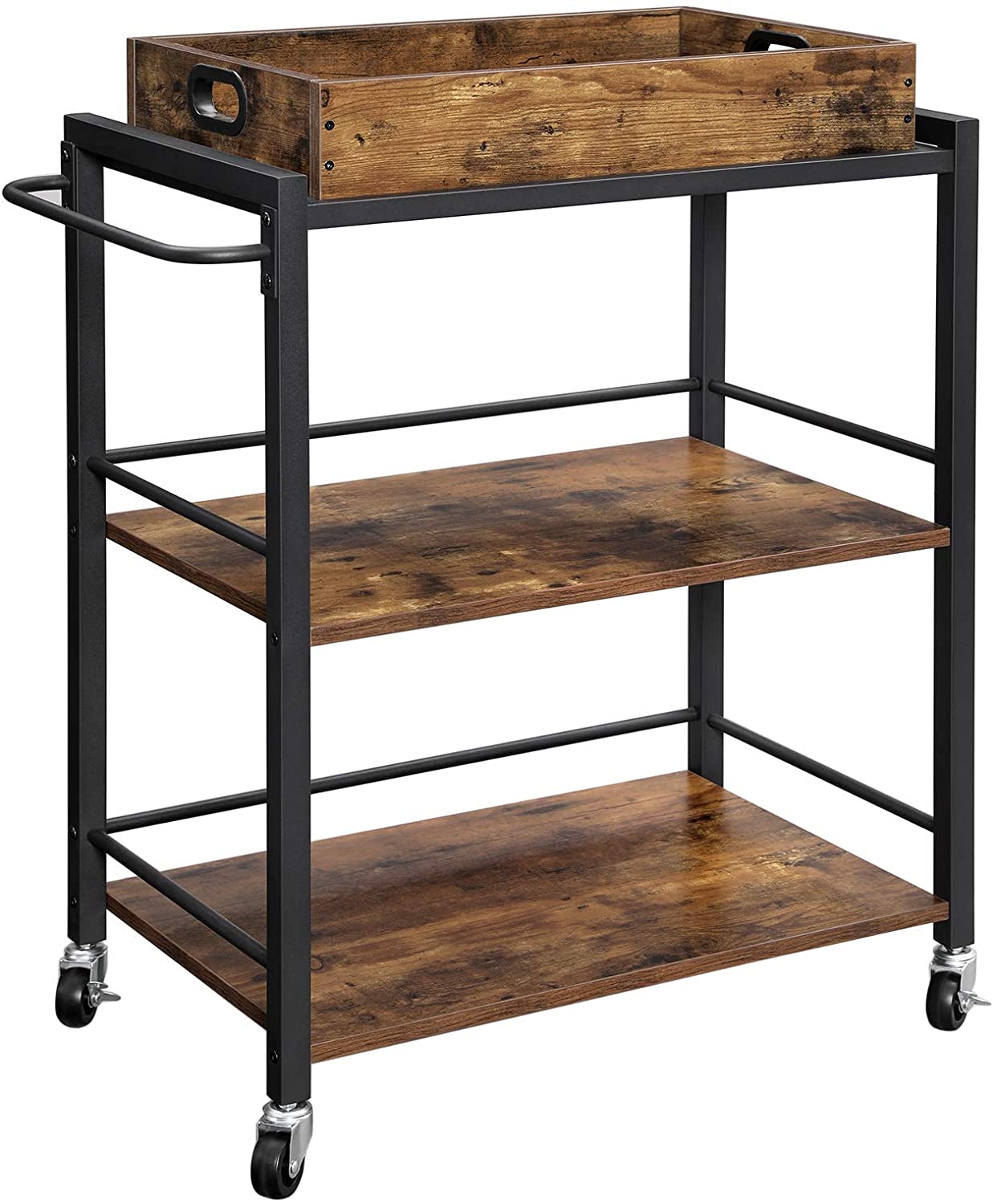 Kitchen Serving Cart with Removable Tray - HWLEXTRA