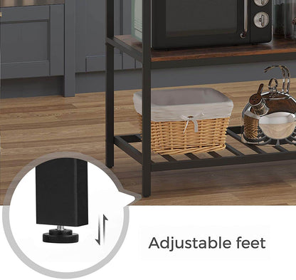 ALINRU Kitchen Island with 3 Shelves - HWLEXTRA