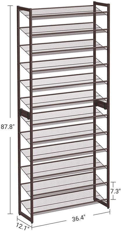 Adjustable 12-Tier Shoe Rack - HWLEXTRA