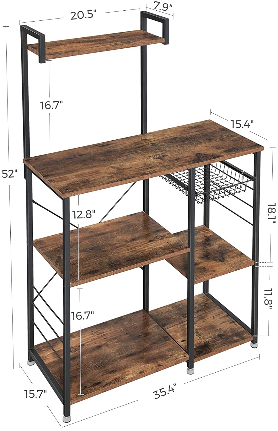 HELENA Kitchen Shelf with Spice Rack - HWLEXTRA