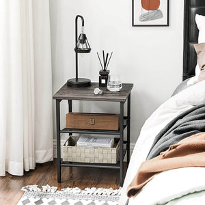 2-Nightstand with Adjustable Mesh Shelves - HWLEXTRA