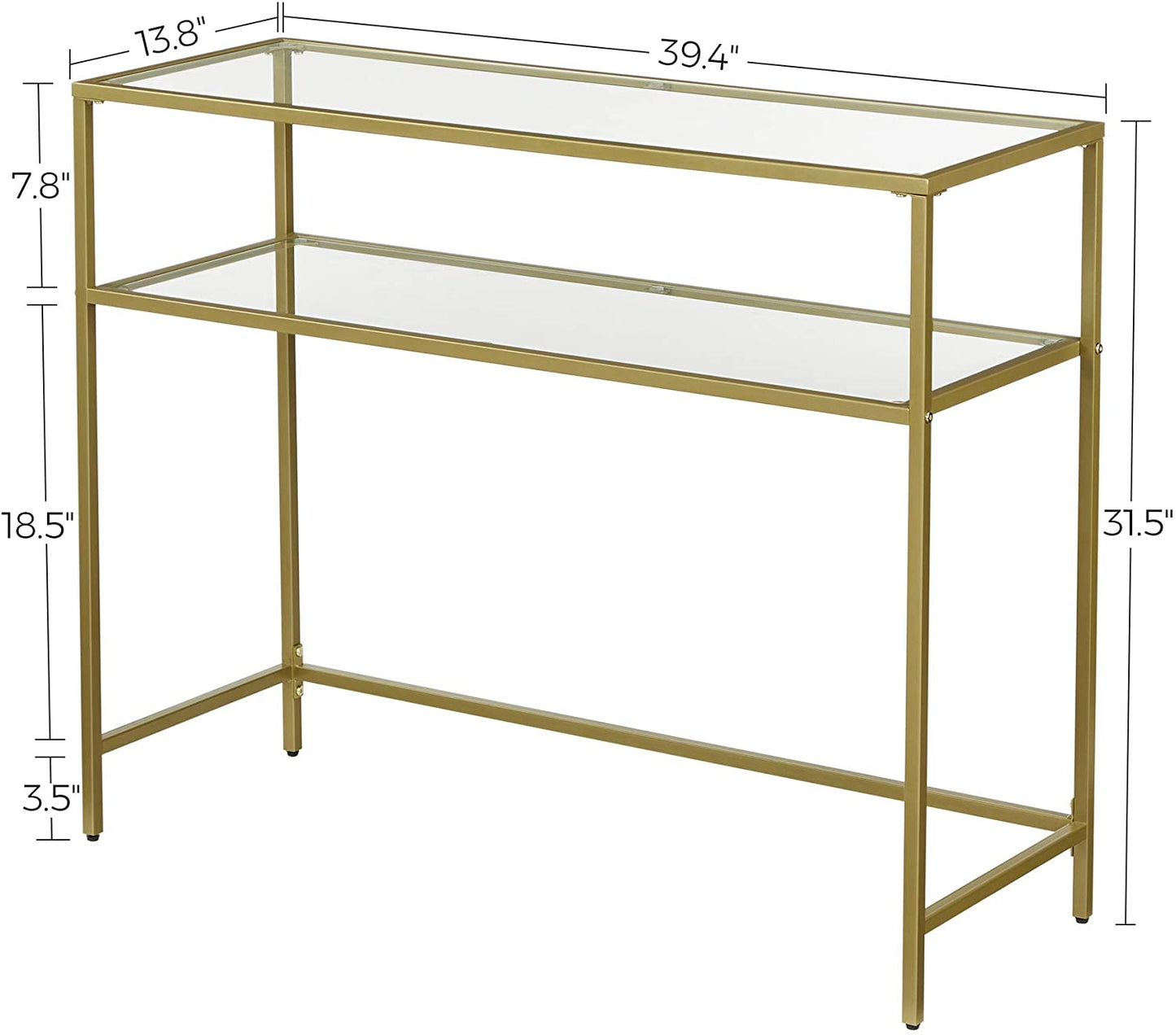 Tempered Glass Table | Console Table | Modern Sofa or Entryway Table - HWLEXTRA 