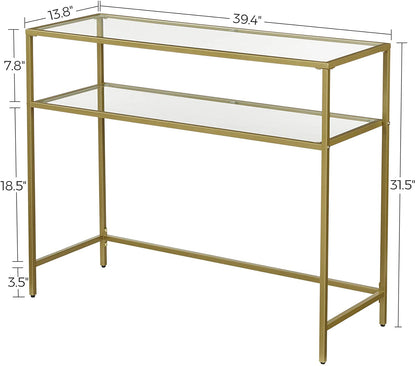 Tempered Glass Table | Console Table | Modern Sofa or Entryway Table - HWLEXTRA 