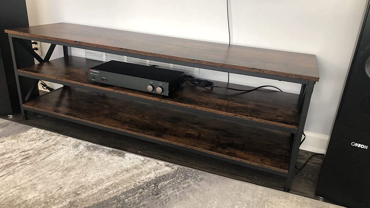 TV Stand, TV Table for up to 65-Inch TVs, Media TV Console with Shelves - HWLEXTRA 