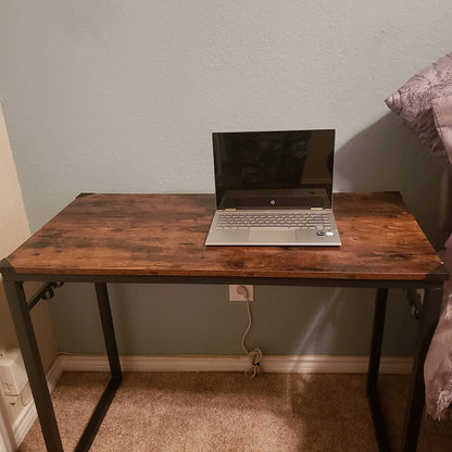 Computer Desk | Office Desk with 8 Hooks - HWLEXTRA 