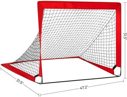 Set of 2 Pop-Up Soccer Goals — Red