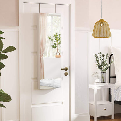 47.2" H Full Screen Mirror Jewelry Cabinet - HWLEXTRA 