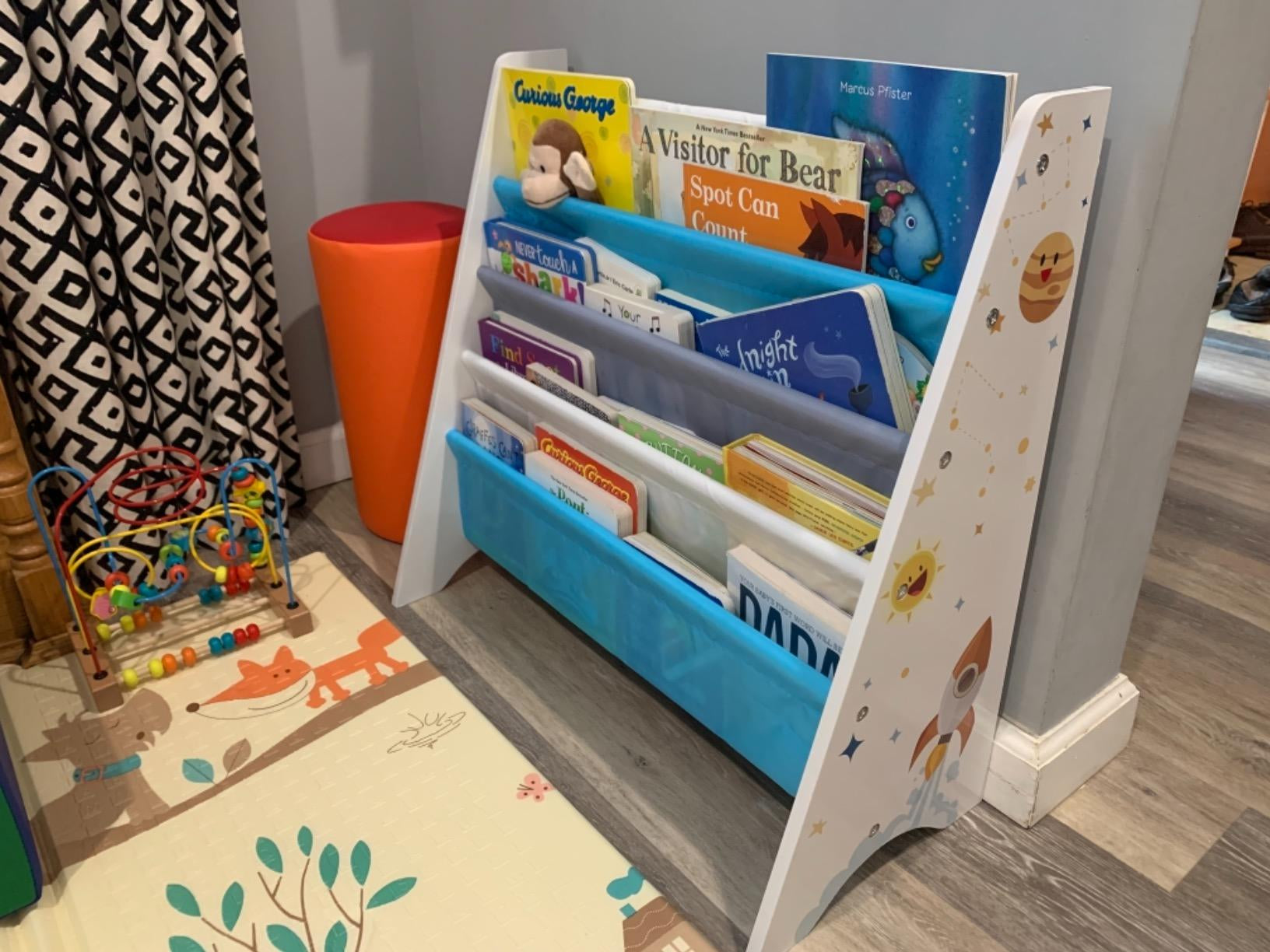 Kids’ Bookcase, Book Organizer, with Anti-Tip Kit, Storage Shelf for Children's Room