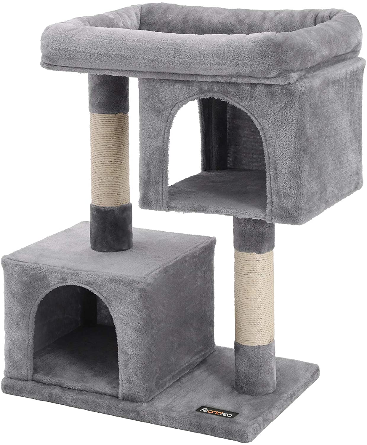 Cat Tower 2 Cozy Plush Condos and Sisal Posts - HWLEXTRA