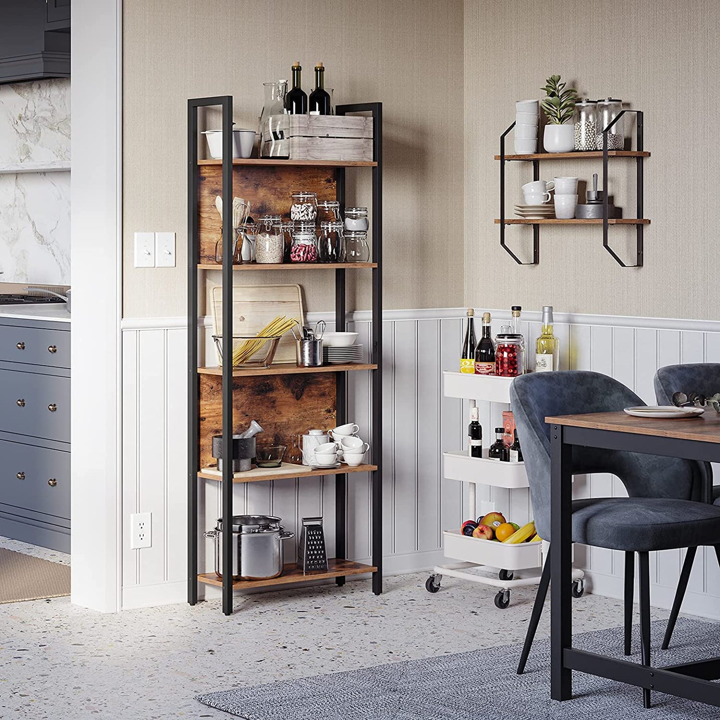 HELENA Bookcase with 5 Shelves - HWLEXTRA