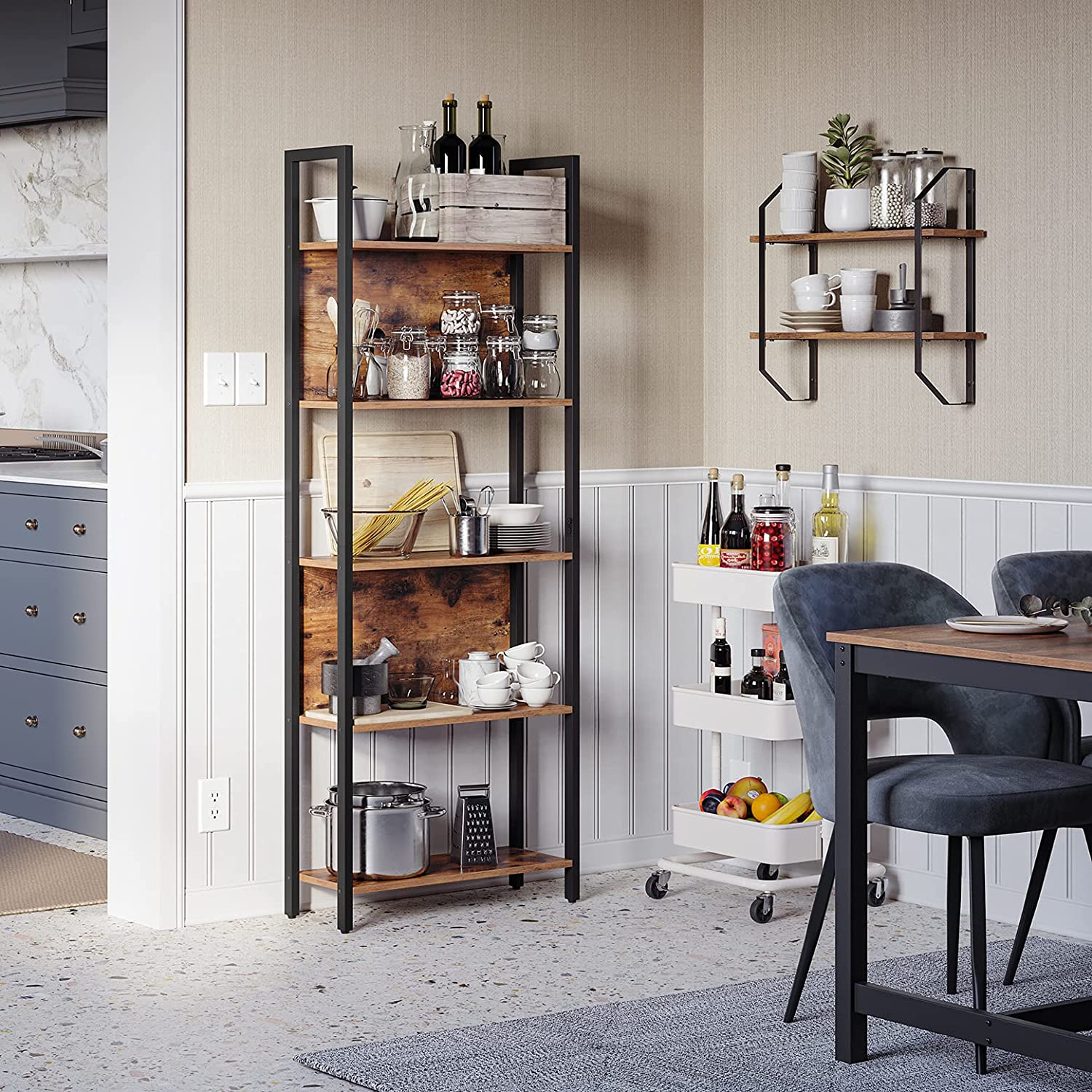 HELENA Bookcase with 5 Shelves - HWLEXTRA