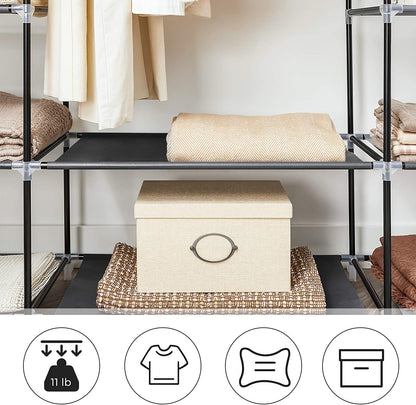 Black Portable Clothes Closet - HWLEXTRA