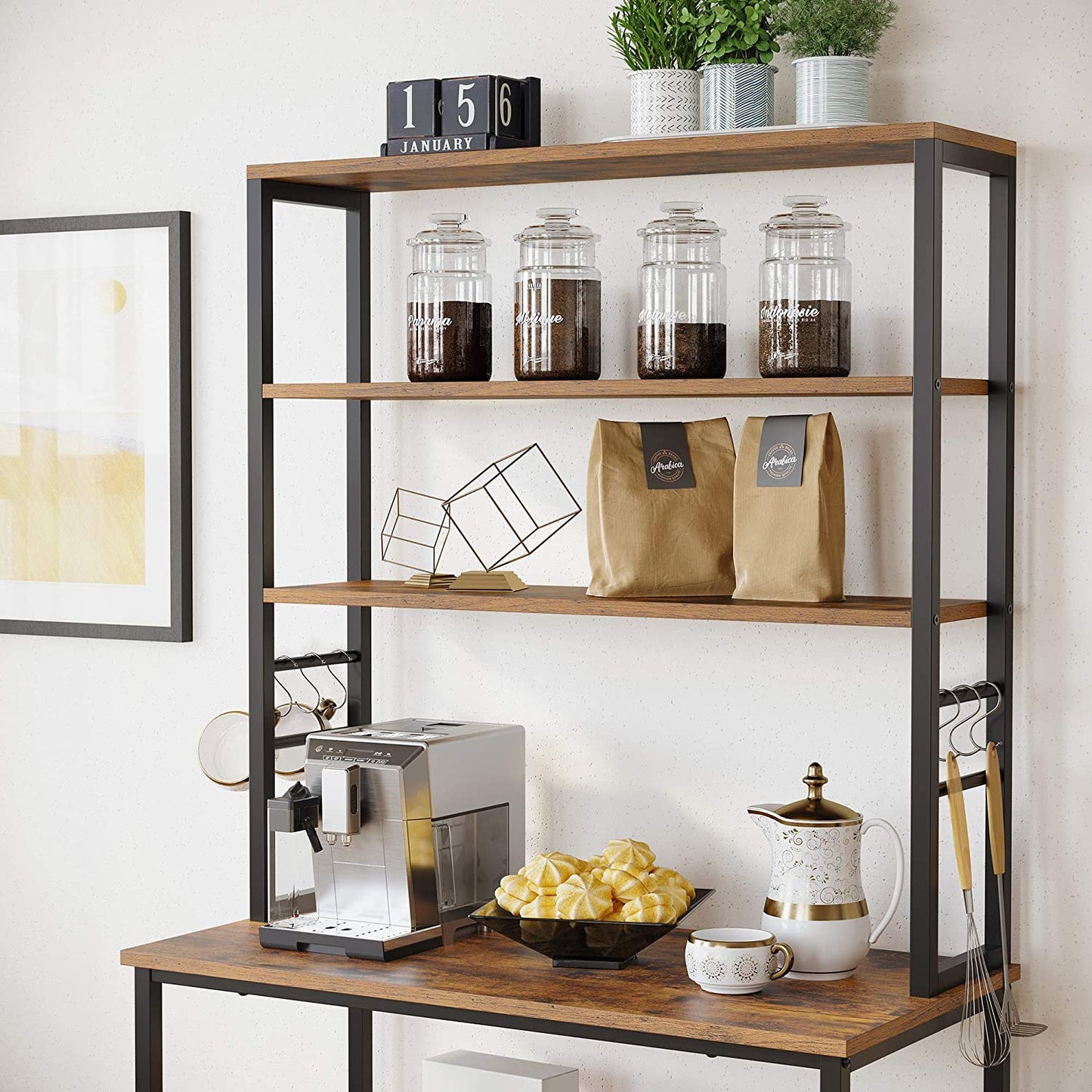 6-Tier Baker's Rack with Hutch - HWLEXTRA