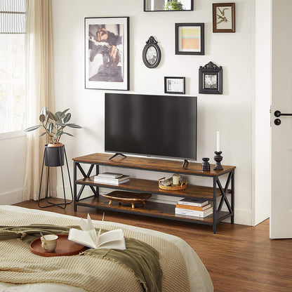 TV Stand, TV Table for up to 65-Inch TVs, Media TV Console with Shelves - HWLEXTRA 