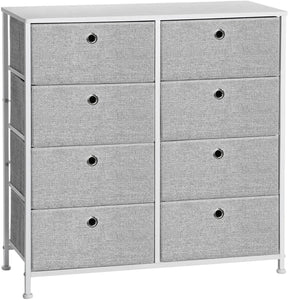 Gray & White 4-Tier Storage Dresser with Fabric Drawers - HWLEXTRA