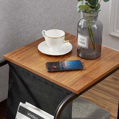 Modern Nightstand Side End Table with Magazine Holder Sling Stackable Accent Furniture