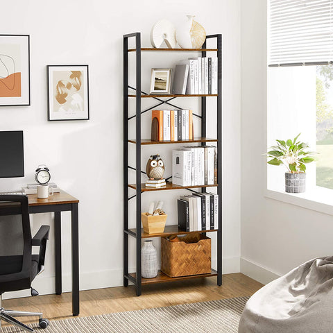 6-Tier Bookshelf & Storage Rack - HWLEXTRA