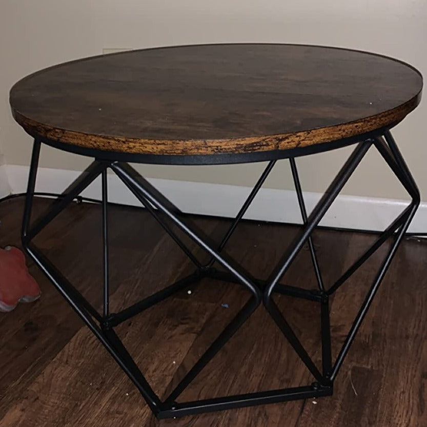 Nesting Table Set of 2 Rustic Brown and Black - HWLEXTRA