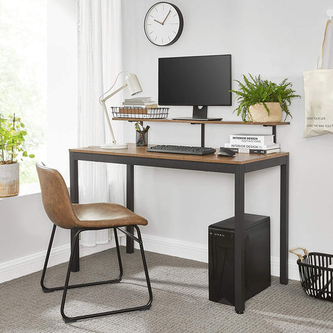 Home Office Computer Desk with Stable Metal Frame, Study Writing Workstation for Living Room, 47.2"