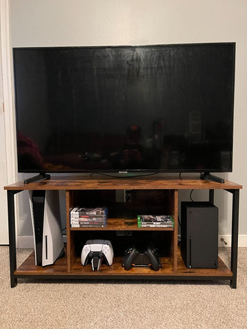 TV Stand for up to 60 Inch, TV Cabinet with Open Storage