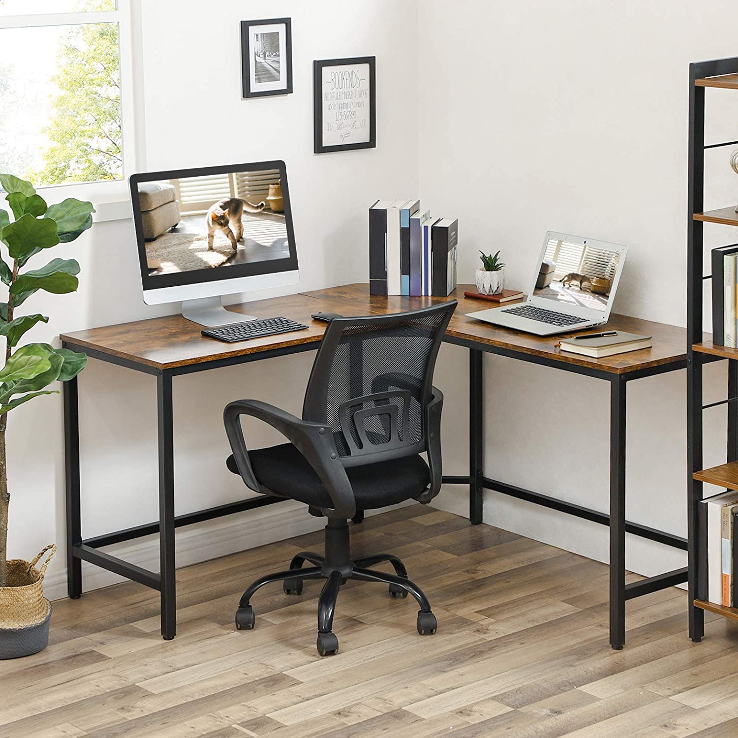 EDWARD L-Shaped Corner Desk - HWLEXTRA