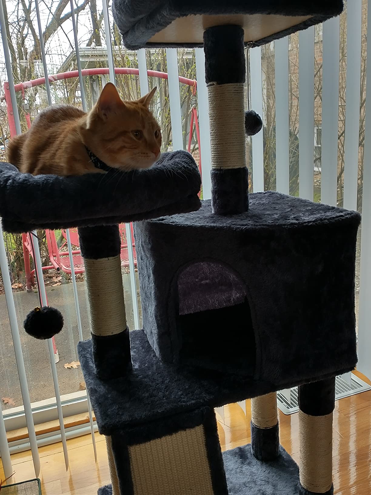 Cat Tower, Cat Tree for Indoor Cats, 45.3-Inch Cat Condo with Scratching Post