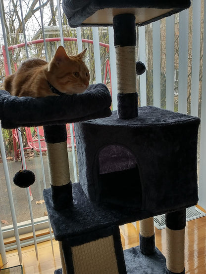 Cat Tower, Cat Tree for Indoor Cats, 45.3-Inch Cat Condo with Scratching Post