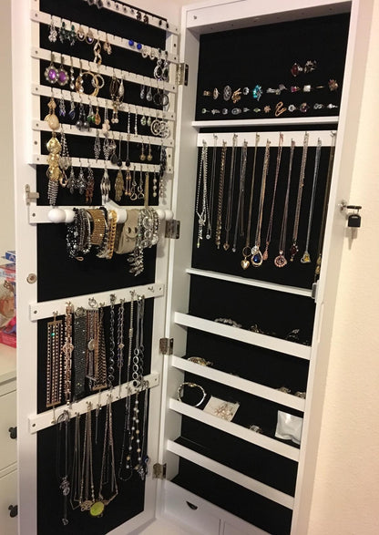 Brown Hanging Jewelry Armoire - HWLEXTRA