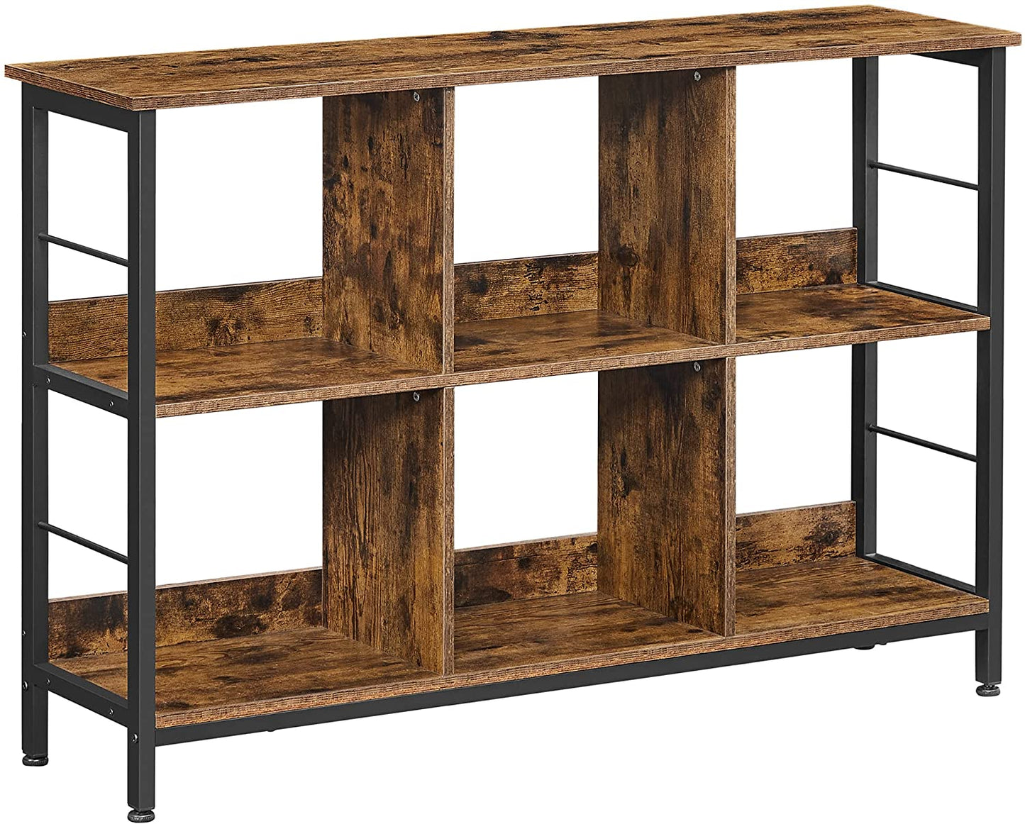 Bookshelf, Bookcase with 6 Storage Cubes, for Office - HWLEXTRA 