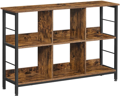 Bookshelf, Bookcase with 6 Storage Cubes, for Office - HWLEXTRA 