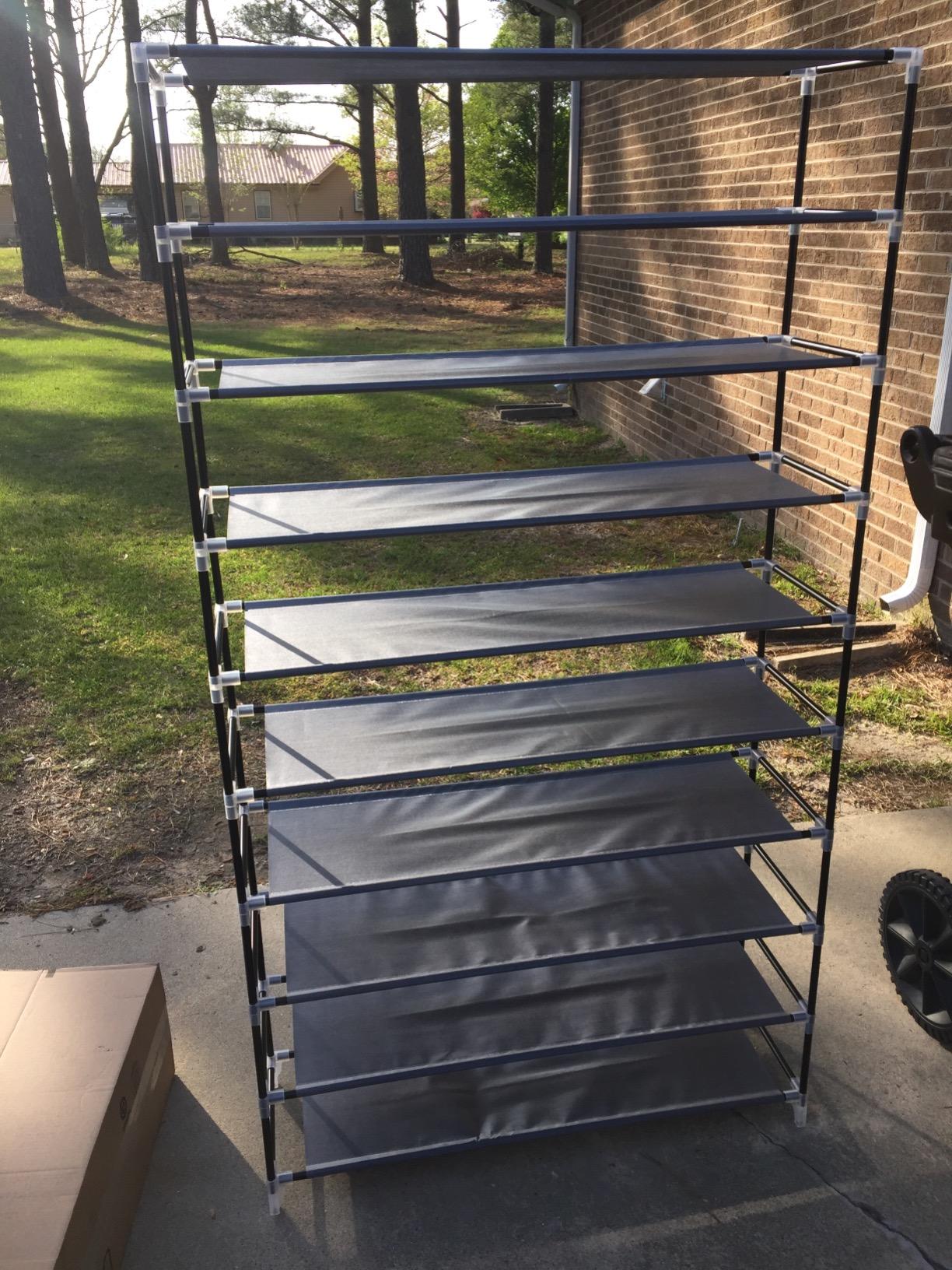 10-Tier Shoe Rack, 34.6 x 11 x 63 Inches, Holds up to 50 Pairs