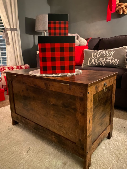 Storage Chest Sturdy Entryway Storage Bench, Wood Look Accent Furniture, Easy Assembly Oak White - HWLEXTRA 